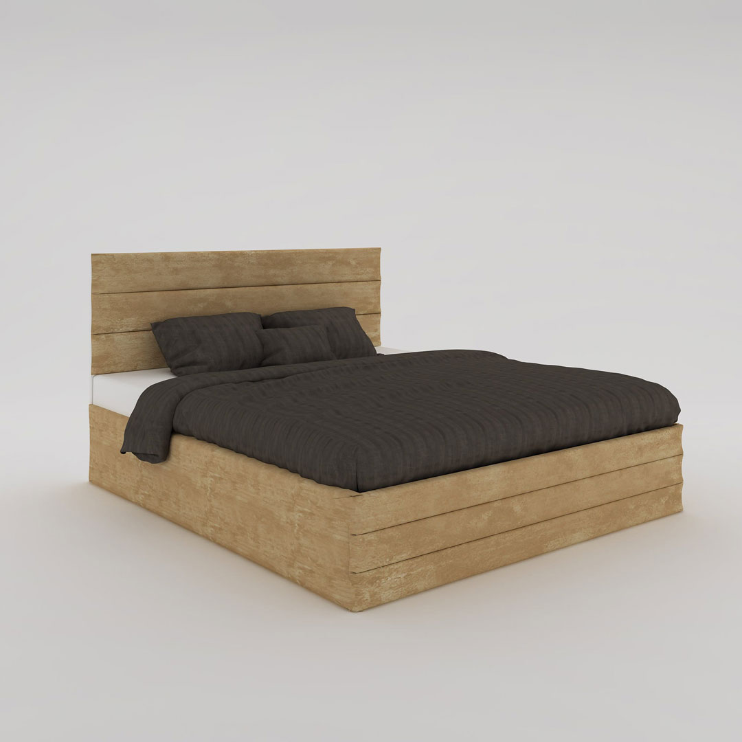 Beds With Storage | Deep Line Queen Size Bed with Hydraulic Storage